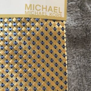 NWT Michael Kors Gold and Blue silk tie